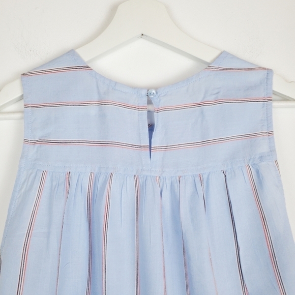 Old Navy XS‎ Striped Sleeveless blouse Tie front Keyhole back - Picture 7 of 9